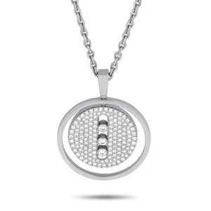Messika Lucky Move MM 18K Weißgold 0,30 ct Diamant Pave Collier ME25-02182... - Bild 1 von 4