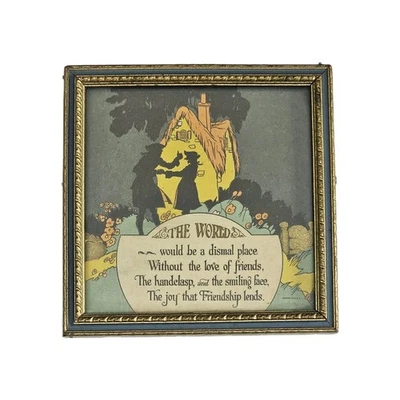 VTG Buzza Motto - The World - Framed Art - Made in USA - Image 1 of 4
