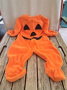 Infant Hooded Pumpkin Costume 3-6m Zip Up Miniwear Classics #4303L161 - Picture 1 of 8