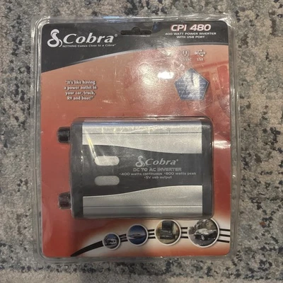 Cobra CPI 480 400-Watt Power Inverter w/ USB Port 12V Dual AC Outlet - Image 1 of 2