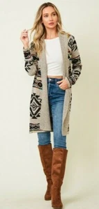SUÉTER CÁRDIGAN TRIBAL AZTECA AZUL WESTERN BOHO Yellowstone COATIGAN SM-3XL - Imagen 1 de 9