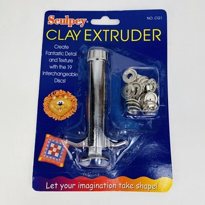 Extrusora de arcilla Sculpey con 19 discos herramienta artesanal de arcilla nueva sellada Foto 1 de 2