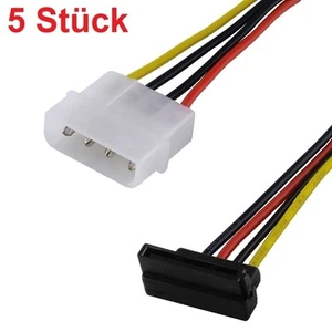 13cm Interne PCI Strom Kabel Adapter für Computer S-ATA Winkelstecker 5,25" 4pol - Bild 1 von 1