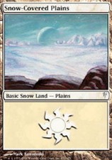 ColdSnap Snow-Covered Plains - Foil x1 Moderate Play, English Magic Mtg M:tG