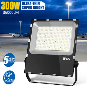 300W LED Flood Light Outdoor Commercial Bright Floodlight 36000LM 5000K 100-277V - Picture 1 of 10