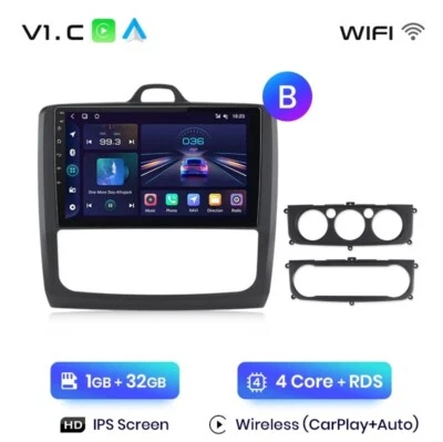 Autoradio Per Ford Focus Mk2 Mk3 2004-2011 1G+32GB CarPlay-AndroidAuto Wireless - Immagine 1 di 4