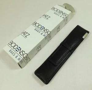 NOS Bodenschatz schwarz weiches Leder Klapphülle Stiftetui für Tasche oder Geldbörse - Bild 1 von 18