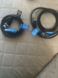 6Ft RG-6 Coaxial Coax Cable SAT CATV HDTV Black + 6' HDMI Cable M to M, both new