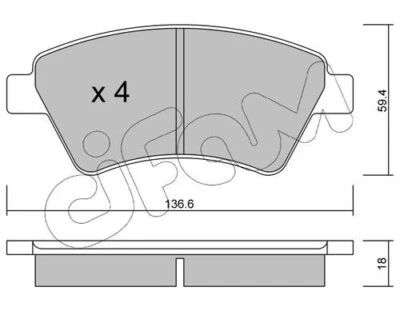 Plaquettes De Frein SCENIC MEGANE 822-544-0 CIFAM - Photo 1/4
