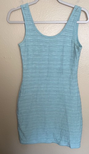 UNDERCOVER Abito tubino Toad and Co Samba Flow a costine cotone biologico blu elasticizzato spiaggia XS