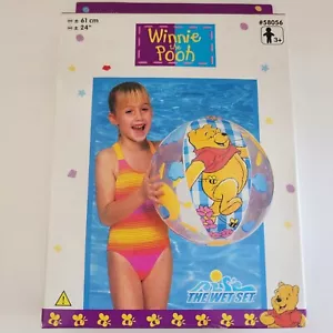 "Pelota de playa de piscina transparente de 24"" Winnie the Pooh vintage para niños NUEVA SELLADA" - Imagen 1 de 2