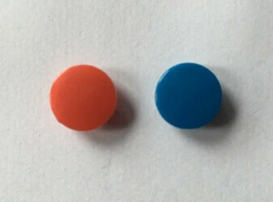 Wasserhahn Indizes Tops Tasten rot blau 9,3 mm 11 mm Gesamtpaar L5 - Bild 1 von 2