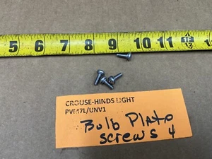 CROUSE HINDS PVM7L/UNV1 Bulb Plate Screws/bolts Set Of 4 - Picture 1 of 7