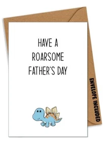 Divertida tarjeta de cumpleaños/día del padre grosero papá padrastro abuelo tío broma/IV - Imagen 1 de 1