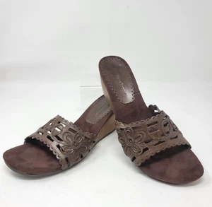 Baretraps Gaby Women's 7.5M Sandals Leather Slip On Comfort Boho Beach Open Toe - Picture 1 of 13