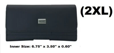 SYNTHETIC LEATHER 2XL RUGGED LEATHER CELL PHONE HOLDER POUCH HOLSTER CLIP BELT LOOP CARRYING CASE