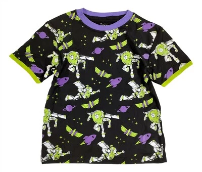 Toy Story Shirt Boys Small 5-6 Buzz Lightyear Space Ship Galaxy Graphic Tee - Image 1 of 4