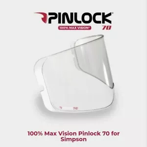 Simpson Darksome Pinlock Max Vision Motorcycle Helmet Anti Fog Visor Insert - Picture 1 of 1