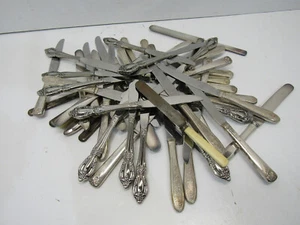 OLD VINTAGE 66 PC. KNIVES VARIOUS MAKERS FLATWARE MIXED LOT  - Picture 1 of 4