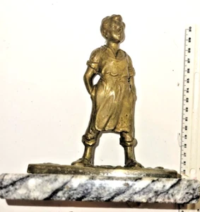 Deutsche Bronzefiguren - A [RENTICE BOY ANFANG 1900 - Bild 1 von 5