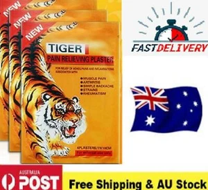 Tiger Pain Relief Patches - 15 Pks - 60 pcs 7x10cm Plaster Patch Red Warm AU - Picture 1 of 9