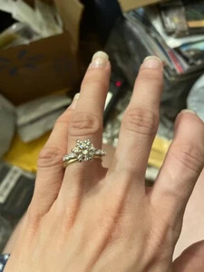3 carat real moissanite 925 silver engagement ring - Picture 1 of 6