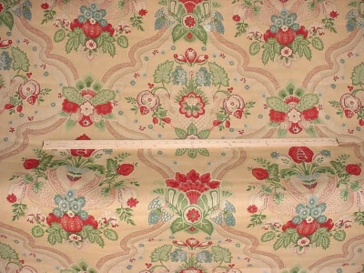 1-1/4Y Lee Jofa 2001124 Palazzo Coral Floral Linen Print Upholstery Fabric - Image 1 of 4
