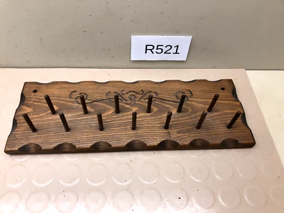 Soporte de carrete de rosca vintage para colgar en la pared estante de madera Foto 1 de 4