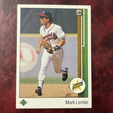 1989 Upper Deck Set MARK LEMKE ROOKIE #19 ATLANTA BRAVES - NM/MINT+ *HIGH GRADE*
