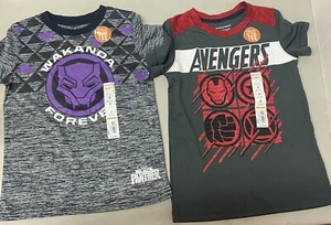 2 Marvel :Amazing Active Tee & Wakanda Boy Swim Top Guard Stretch Swimwear 5 - Picture 1 of 16