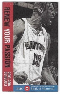 2003-04 Toronto Raptors NBA Basketball Schedule !!! Many Sponsors - Picture 1 of 1