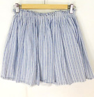 Zara Basic White Blue Stripe Short Skirt Size XSmall (8) Paper Bag Style