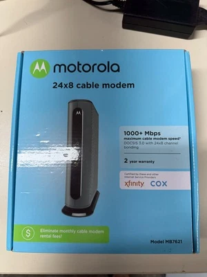 Nuevo Cable Módem Motorola 24x8 DOCSIS 3.0 Modelo MB7621 Foto 1 de 3