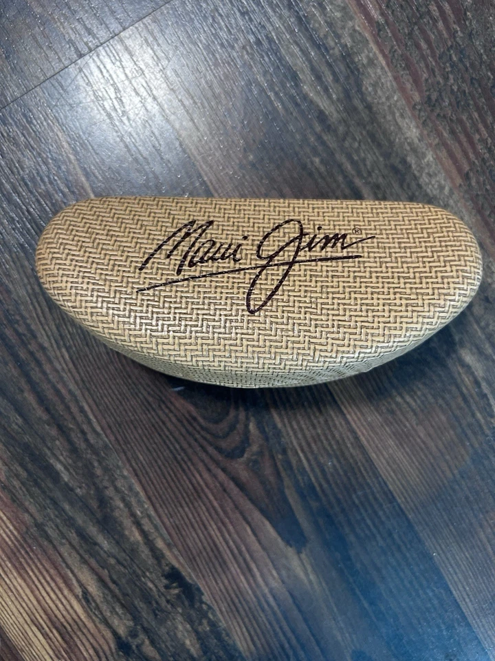 Gafas de sol genuinas Maui Jim tejidas imitación bambú carcasa rígida estuche solo aM Foto 1 de 4
