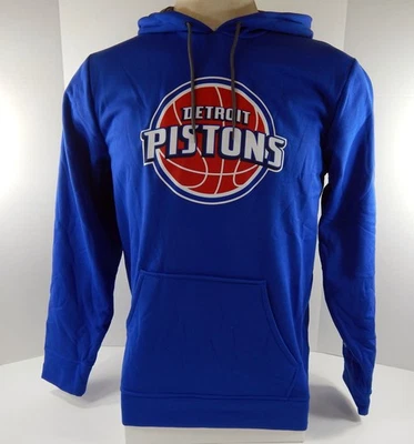2016-17 Mens Detroit Pistons  Blue Hoodie Sweatshirt Playbook Adidas NWT M 23S - Image 1 of 4