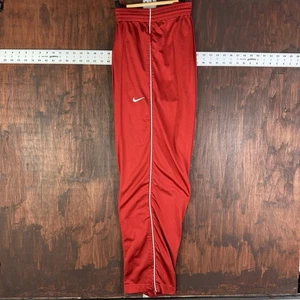 Nike Sport Track Pants Athletic Cuffed Zipper Warmup Y2K 2000s Red Men’s Medium - Picture 1 of 9