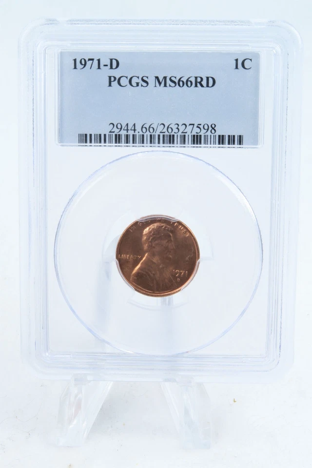 1971-D PCGS MS66RD Lincoln Memorial Cent Business Strike 1C - Image 1 of 2