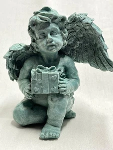 Figurine- Resin Small Cherub With a Box- 3" tall - Picture 1 of 2