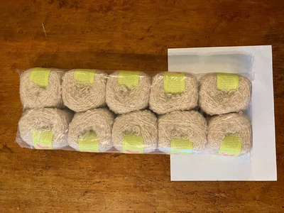 Be Sweet Boucle Yarn - Lot of 10 - Hand Spun & Dyed - Sand - Baby Mohair - Image 1 of 3