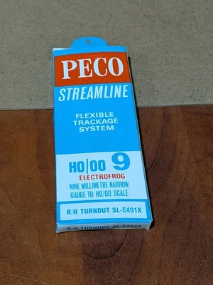 Peco Streamline - #SLE-491X - HO/OO Scale - 9mm NG - R/H Tunrout SLE - NOS - Image 1 of 4
