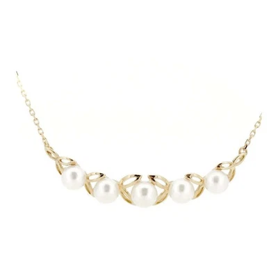 MIKIMOTO Necklace: Akoya Pearl 5.5-6.0mm Yellow Gold 18K L42.5cm w/Box - Image 1 of 4