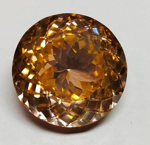 100.45 Ct Certified Natural Shampion Zircon Cambodian Round Cut Loose Gemstone - Picture 1 of 6