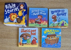 BIBLE STORIES MINI BOARD BOOKS FROM MY LITTLE LIBRARY X 4 - Imagen 1 de 3