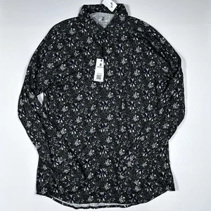 $195 New DESOTO Men's Size X-Large XL Cotton Green L/S Flora Print Button Front - Picture 1 of 5