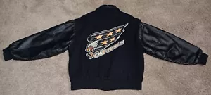 Washington Capitals - Vintage 90s 2000s Eagle Leather Letterman Jacket NHL - Picture 1 of 8