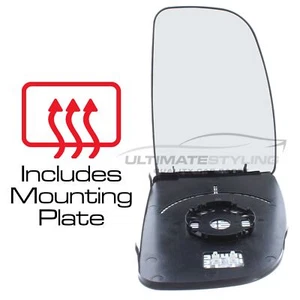 Upper Wing Mirror Glass Fits Fiat Ducato 290 Van 2014-2022 Heated Drivers Side - Picture 1 of 7