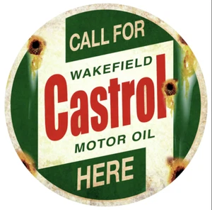 CASTROL WAKEFIELD MOTOROIL Aufkleber vintage Old School OEM 20cm rund racing - Bild 1 von 1