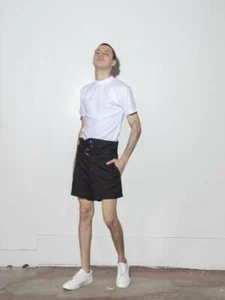 NWT $180 OAK BELTED SHORT BLACK SIZE S - Picture 1 of 9