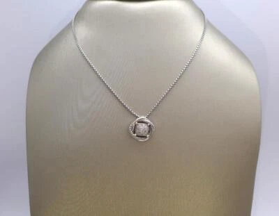 Collar David Yurman 925 Infinito Colgante con Diamantes 13mm DY 925 17" Foto 1 de 4