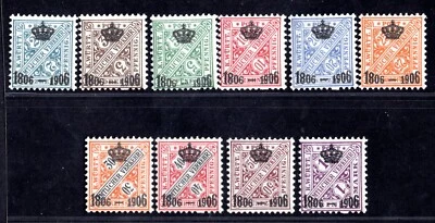 GERMANY WURTTEMBERG 1906 OFFICIAL SC. #O109-O118 MINT NEVER HINGED - Image 1 of 2